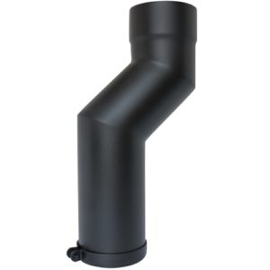Pennine 6 Pipe With Damper Vitreous Enamelled Flue Pipe For Wood Burning Mul.