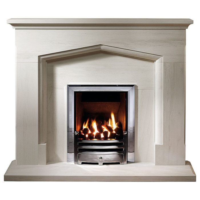 Coniston Fireplace Suite Portuguese Limestone 54"-0