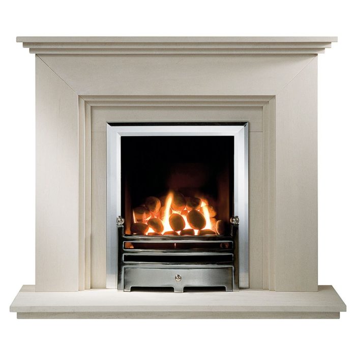 Cranbourne Fireplace Suite Portuguese Limestone 44"-0
