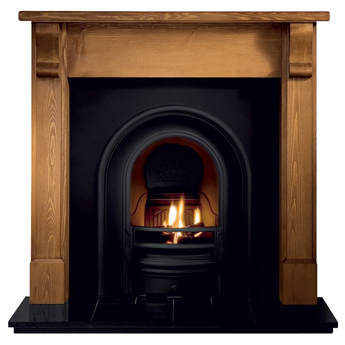 Coronet and Pine Bedford Wooden Fireplace-0
