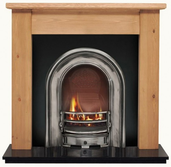 Coronet and Pine Lincoln Wooden Fireplace-0