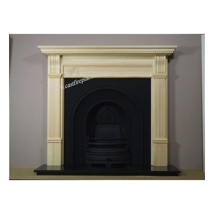 Crown and Pine Large Corbel Wooden Fireplace-2390