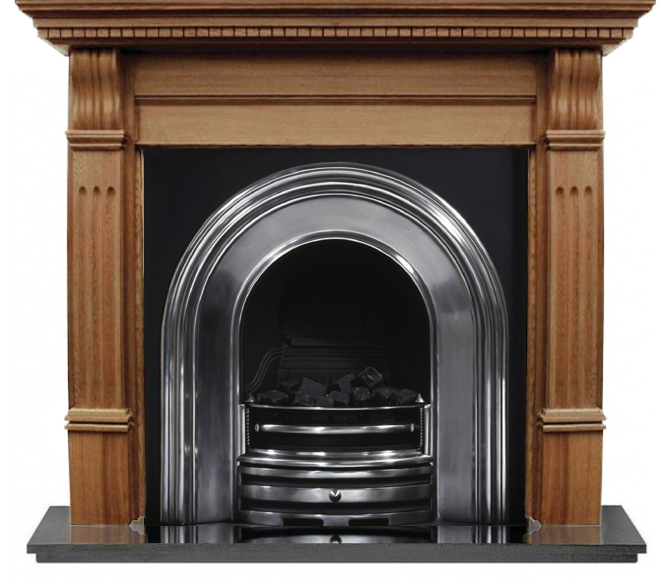 Crown and Oak Large Corbel Wooden Fireplace-0