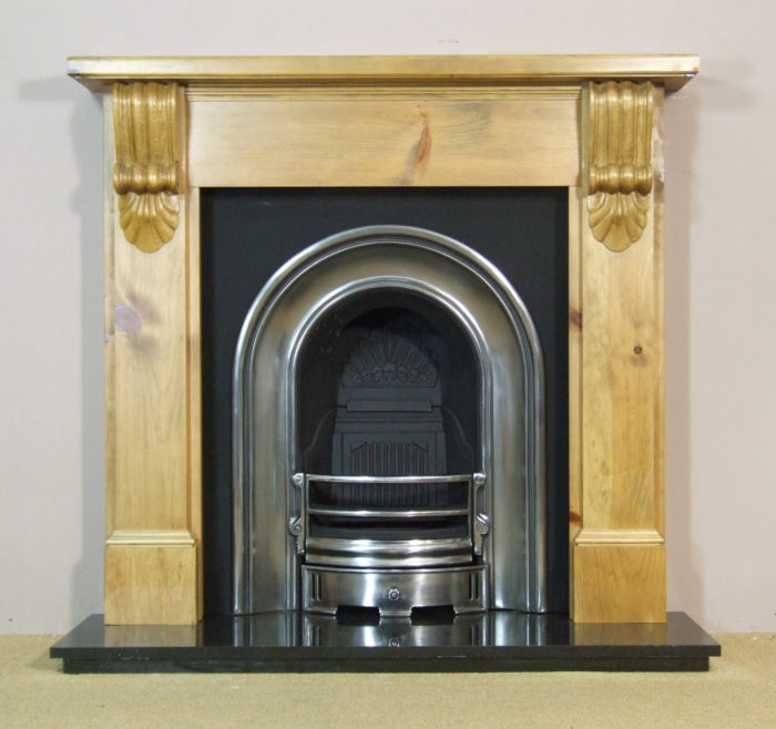 Coronet and Pine Grand Corbel Wooden Fireplace-0