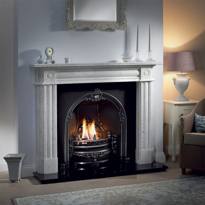 Gloucester and Chiswick Carrara Marble Fireplace-0