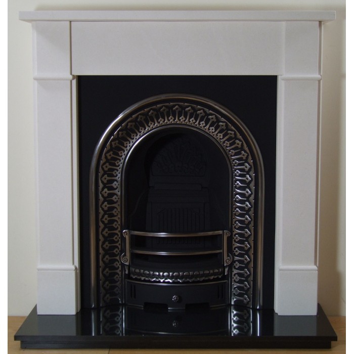 Regal and Brompton Limestone Fireplace-2396