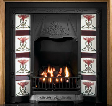 Toulouse Tiled Insert Fireplace-2365