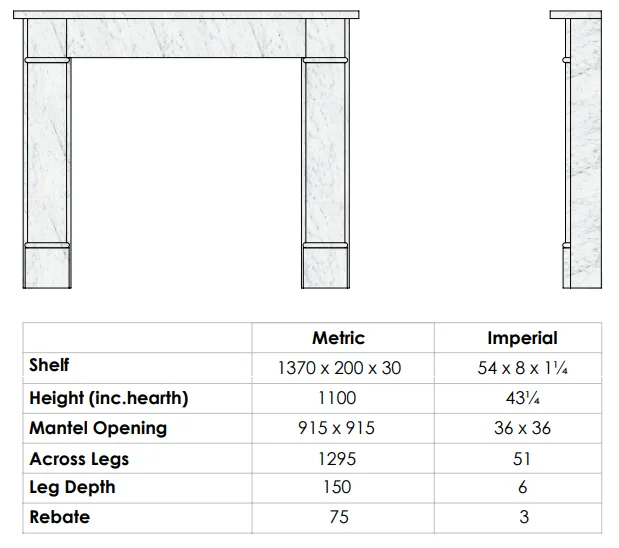 Flat Victorian Marble Surround - Image 4