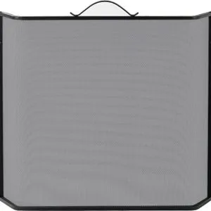 Crusade Black Curved Fire Screen