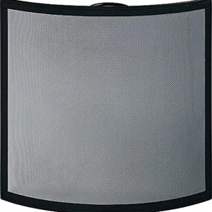 Camber Black Curved Fire Screen