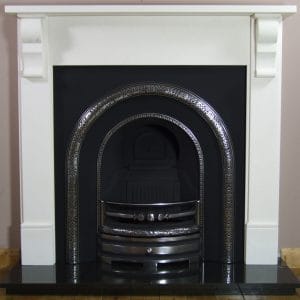 Lytton and Corbel Limestone Fireplace