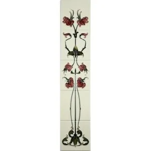 Haslingden Burgundy/Ivory Gallery Fireplaces Tubeline Tiles