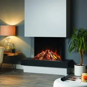 Brandon Lux Electric Fire Suite With Base & Chimney Breast