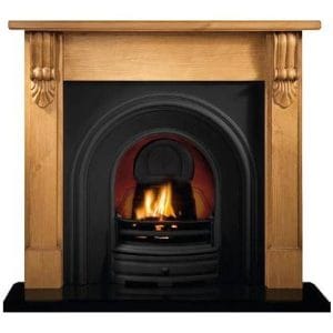 Crown and Pine Grand Corbel Wooden Fireplace