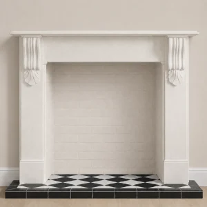 Carved Corbel Agean Limestone Surround