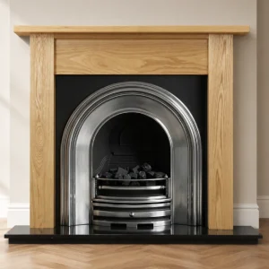 Crown and Oak Lincoln Wooden Fireplace