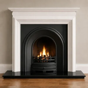 Crown and Asquith Limestone Fireplace