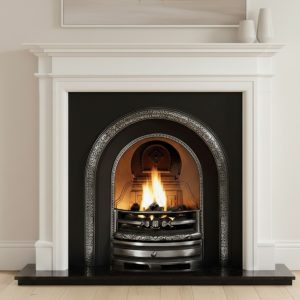 Lytton and Bartello Limestone Fireplace