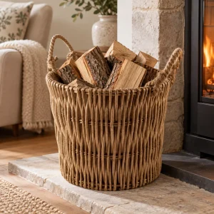 Mellowed Round Log Basket