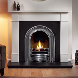 Coronet and Brompton Limestone Fireplace
