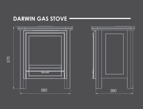 Darwin Gas Stove Suite Olive Slate Waterfall Chamber - Image 3