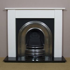 Crown and Ripley Limestone Fireplace