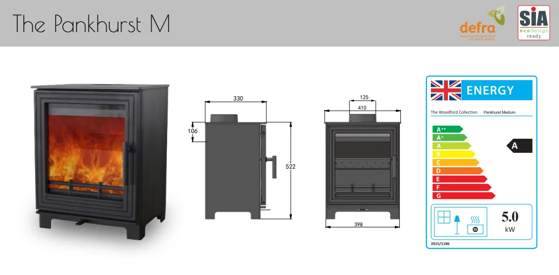 Woodford Pankhurst Medium Stove - Image 5