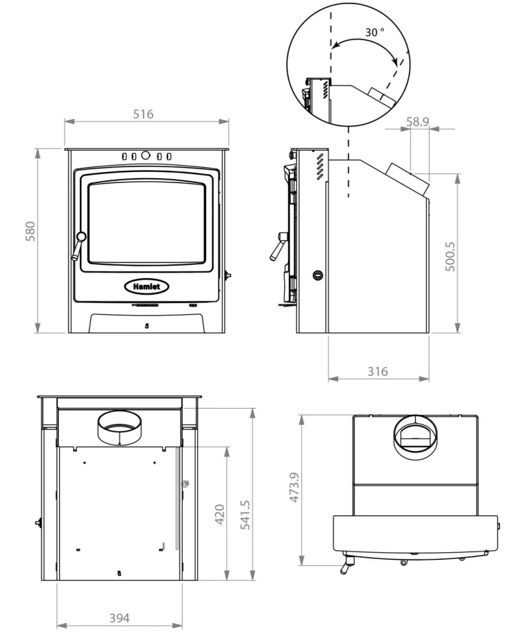 Hamlet Solution 5 Inset (S5) Stove - Image 4