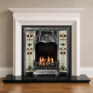 Highlighted Insert and Asquith Limestone Fireplace