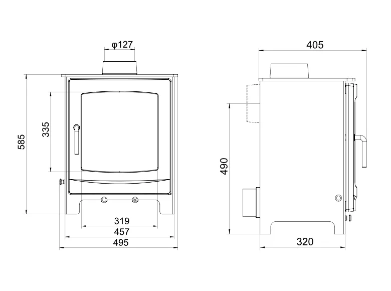 Woodford Turing 5X Multifuel Stove - Image 7