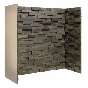Black Staggered Slate Block Chamber