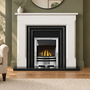 Hamilton and Sienna Limestone Fireplace