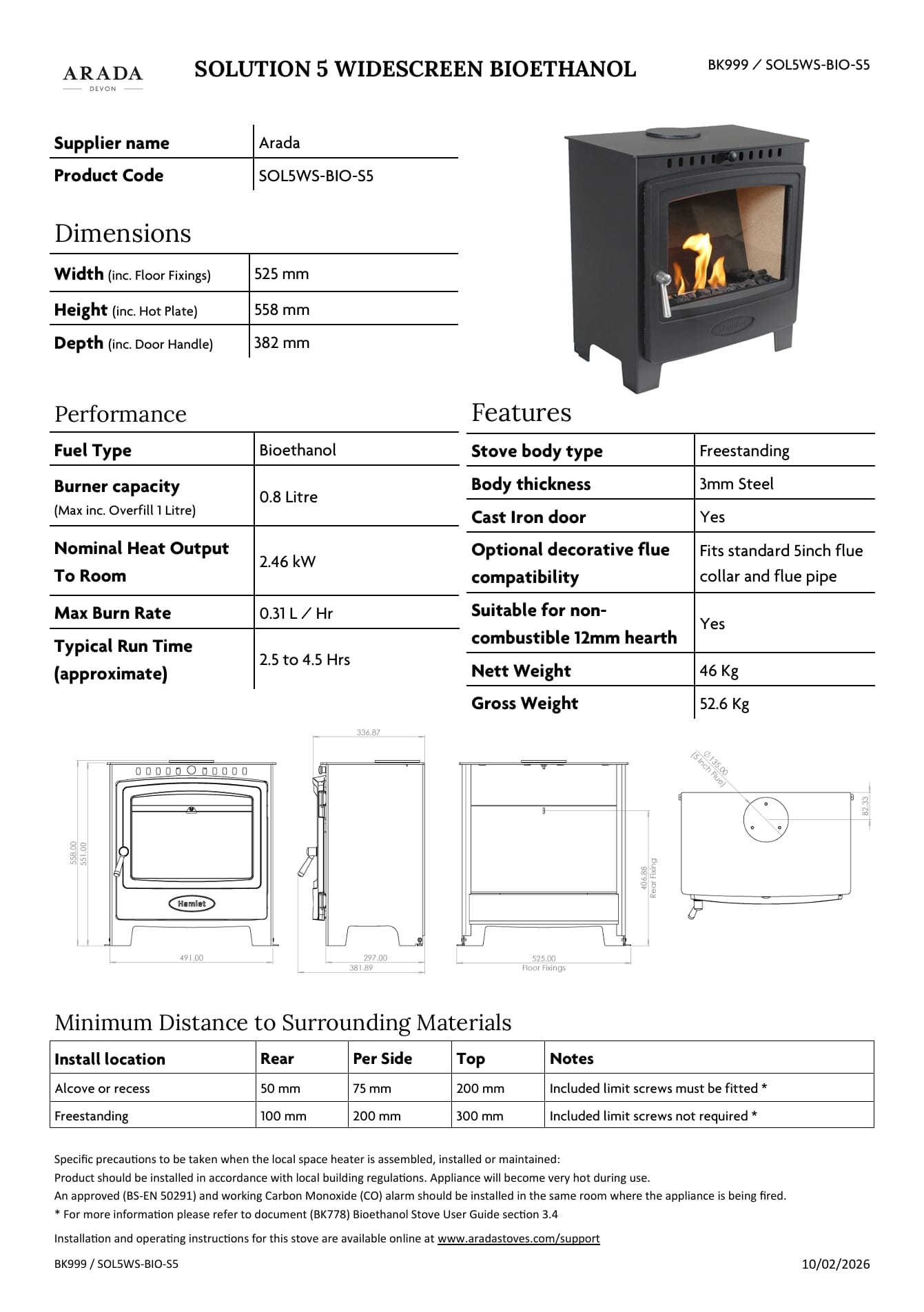 Product dimensions image