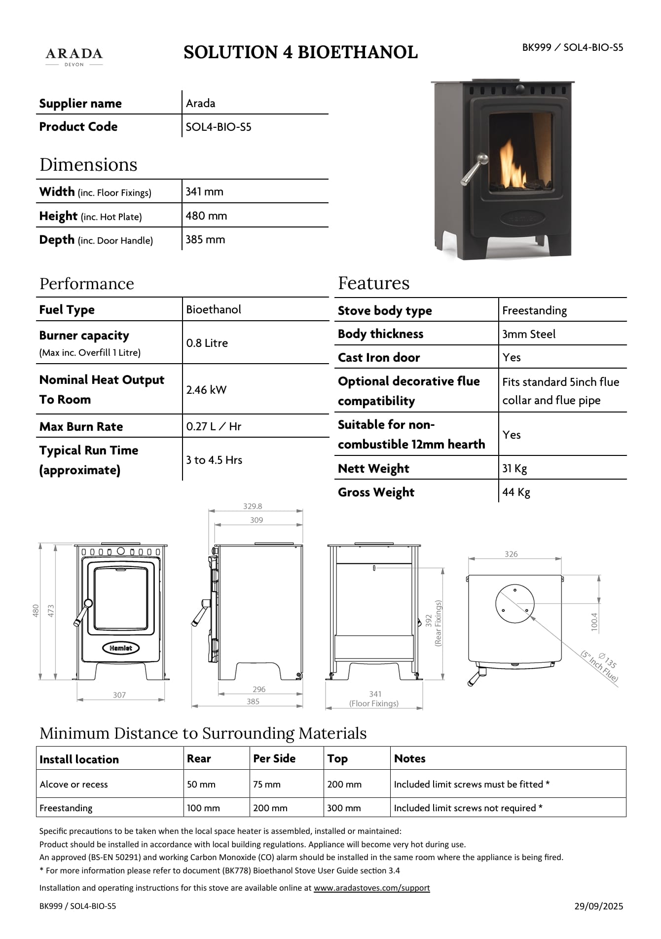 Product dimensions image