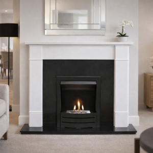 Bioethanol Inset Granite Panel and Brompton Limestone