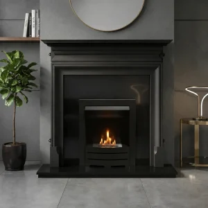 Flat Wall Granite and Palmerston Fireplace