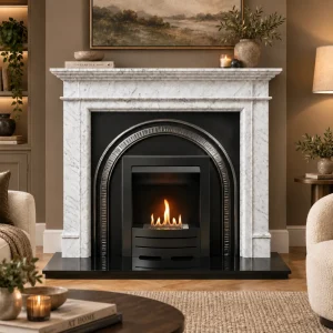 Flat Wall Heritage and Baverstock Marble Fireplace