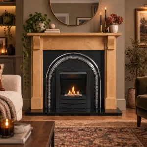 Flat Wall Heritage and Oak Bedford Fireplace