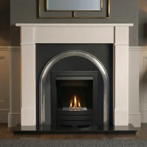 Flat Wall Provident and Brompton Limestone Fireplace