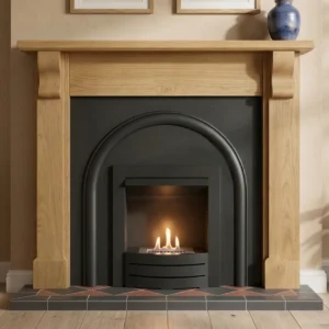 Flat Wall Provident and Oak Bedford Fireplace