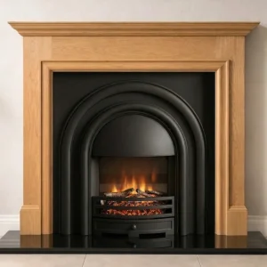 Arched Electric Fireplace Oak Howard
