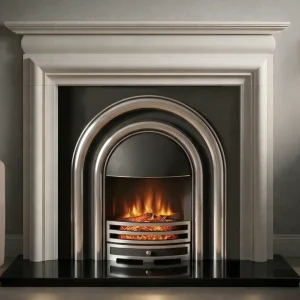 Arched Electric Fireplace Asquith Limestone