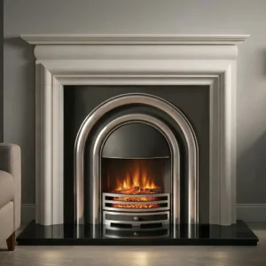 Arched Electric Fireplace Asquith Limestone