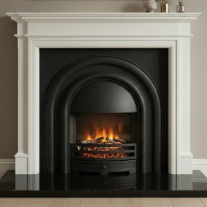 Arched Electric Fireplace Bartello Limestone
