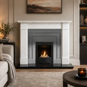 Flat Wall Sophia and Ariston Marble Fireplace