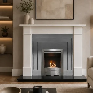 Flat Wall Sophia and Brompton Limestone Fireplace