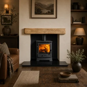 Modern Country Geocast Oak Beam Stove Package