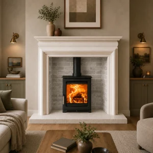 Ceramic Tiled Chamber and Asquith Limestone Stove Package