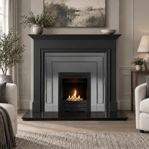 Flat Wall Sophia and Pine Howard Fireplace